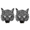 Wolf Mask, Animal Head Masks for Adult, Scary Werewolf Mask for Festival Cosplay Halloween Costume 2 Pack Gray