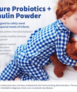 Klaire Labs Ther-Biotic Baby - Infant Probiotic Powder - Gut & Immune Support Baby Probiotics Powder - Mix with Breast Milk + Food - Bifidobacterium Infantis & More - Hypoallergenic (66g/2 Pack) 2.33 Ounce (Pack of 2) 9 81bsxVFxgLL