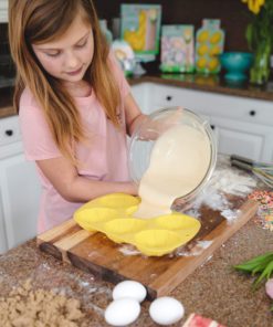 Alternative view of Handstand Kitchen Spring Fling Silicone Easter Egg Shaped Silicone Cupcake Mold Egg Cupcake Mold