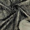 Backdrop King Inc, Shaggy Jacquard Faux Ostrich/Eye Lash Feathers Sewing Fringe with Metallic Thread Fabric (1 Yard, Black) 1 Yard