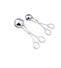2 PCS None-Stick Meat Ballers, Stainless Steel Meat Baller Tongs, Cake Pop Meatball Maker Ice Tongs, Cookie Dough Scoop for Kitchen. (1.38" and 1.78") 23 110QVr7zSnL