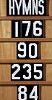 Gifts Of Faith Hymn Board Numerals - Included 5 sets of numerals (0-9) and the word ''HYMNS'', Black