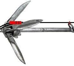 Extreme Max 3006.6548 BoatTector Complete Grapnel Anchor Kit for Small Boats, Kayaks, PWC, Jet Ski, Paddle Boards, etc. - 3.5 lbs. 3.5 lbs. - Painted/Galvanized 22 217rYeBT9L