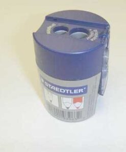 Staedtler 512 001 ST Double-hole Tub Pencil Sharpener 1-2/3 L x 2-1/4 W x 1-2/3 H in Blue, Silver 27 21apdYLg96L