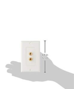 Monoprice Banana Binding Post - Two-Piece inset Wall Plate for 1 Speaker, Coupler Type, Color Indicators, Gold 2-Piece 13 21dJP6VILLL