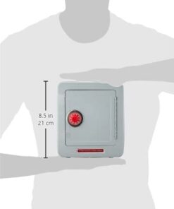 Schylling Brand Classic 9" Steel Safe Bank with Alarm - Retro Treasure Box with Combination Lock - Ages 5 to 10, Multi 11 21kMfRuGdYL