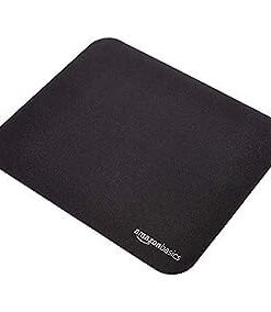Amazon Basics Square Mouse Pad, Cloth with Rubberized Base, Standard, Black Single 26 21wPDTZaANL