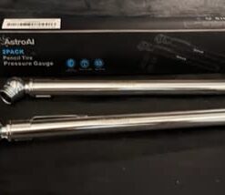 AstroAI Pencil Tire Inflator with Pressure Gauge 2 Pack (10-75PSI), air Pressure Gauge Tire Gauge for Tires, Stainless Steel Body, and Metal Made Nozzle 3 Measurements for Cars, Bikes, Vehicles 29 31 DXWmE6L