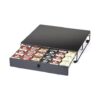Nifty Coffee Pod Drawer – Compatible with K-Cups, 36 Pod Pack Holder, Non-Rolling, Compact Under Coffee Pot Storage Sliding Drawer, Home Kitchen Counter Organizer, Black 36 Pod Capacity - Stationary