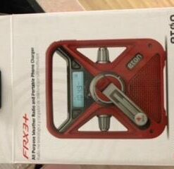 Eton - American Red Cross FRX3+ Emergency NOAA Weather Radio, Red, Digital Display, Hand Turbine, Solar Power, Red LED Flashing Beacon, 7 NOAA/Environment Canada Weather Bands, Phone Charger FRX3+ 36 3101KBV0CDL