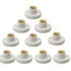 Hanpearl Round E27 White LED Lamp Screw Base Halogen Bulb Holder Converter Light Bulb Base Lamp Socket Adapter (10 pcs) 9 310yi8SZGGL