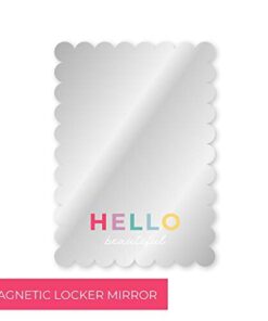 Canopy Street Hello Beautiful Magnetic Locker Mirror/Stylish Locker Décor/Shatterproof 4 3/4" x 6 3/4" Locker Accessory/Back to School Teen Girl Locker 11 311weDElzL