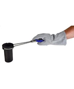 Alternative view of 13" Heat Resistant Safety Protective Melting Furnace Gloves Refining Casting Gold Silver Copper Aluminum Jewelry Heat Fire Resistant Mitts Oven Grill Fireplace Furnace Stove Pot Wood Burner BBQ glove