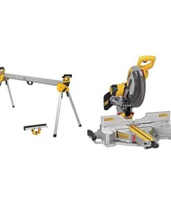 DEWALT DWS780 12-Inch Double Bevel Sliding Compound Miter Saw w/ DWX723 Heavy Duty Miter Saw Stand.