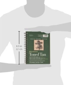 Strathmore Toned Sketch Spiral Paper Pad 5.5"X8.5"-Tan 50 Sheets -412500 5.5x8.5 26 313YYt53zPL