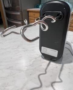 Yomelo 9-Speed Digital Hand Mixer Electric, 400W DC Motor, Baking Mixer Handheld with Snap-On Storage Case, Touch Button, Turbo Boost, 5 Stainless Steel Accessories, Flat Beaters, Dough Hooks, Whisk (Ice Blue) Ice Blue 37 314TFzJusZL