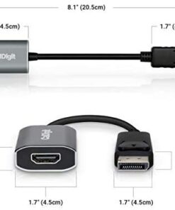 CalDigit DisplayPort 1.2 to HDMI 2.0 (DP to HDMI) Active Adapter 4K 60Hz UHD (3840 x 2160), High Refresh and Eyefinity Support DP 1.2 to HDMI 2.0 9 3157l0VZ0ML