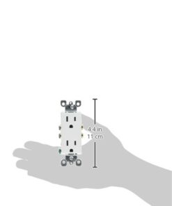 Alternative view of Leviton 5325-WMP 15 Amp, 125 Volt, Decora Duplex Receptacle, Residential Grade, Grounding, 10-Pack, White AmazonUs/LEVV9 10 count(Pack of 1)