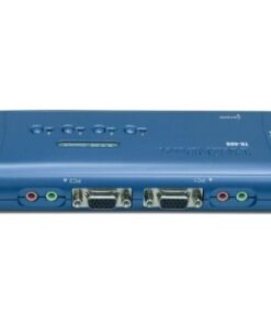 TRENDnet 4-Port USB KVM Switch and Cable Kit With Audio, Manage 4 Computers, USB Switch, Windows, Linux, Auto-Scan, Plug And Play, Hot Pluggable, 2048 x 1536 VGA Resolution, White, TK-409K 4 Port Audio w/ Cables 26 315y3KYBCgL