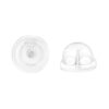 Universal EZback Earring Backs Soft Clear Silicone and 14k White Gold Small 1 Pair Small - 1 Pair 38 316AjDF4SxL