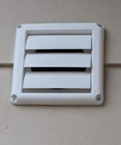 Deflecto Supurr-Vent Louvered Outdoor Dryer Vent Cover, White, 4" Hood (HS4W/18) 33 316JPvUMFjL