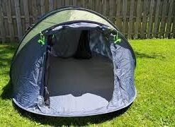 4 Person Easy Pop Up Tent Waterproof Automatic Setup 2 Doors-Instant Family Tents for Camping Hiking & Traveling Green & Grey 110*78*51'' 50 316RzubC6tL