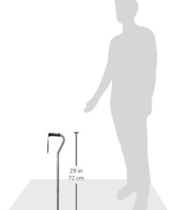 Hugo Mobility 731-858 Adjustable Offset Quadpod Walking Cane with Ultra Stable Cane Tip, Smoke 1 Count (Pack of 1) 9 317JFiJNpqL