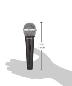 Rockville High-End Metal DJ Handheld Wired Microphone Mic w (2) Cables (RMC-XLR), Black Single 20 317fKrVlSML