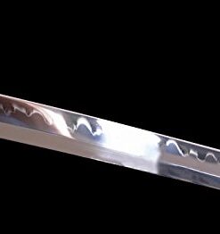 Lyuesword Japanese Samurai Katana Set of 3 Katana Wakizashi Tanto Sword Set 3 Piece Full Tang T-10 High Carbon Clay Tempered 15 317shmBS FL