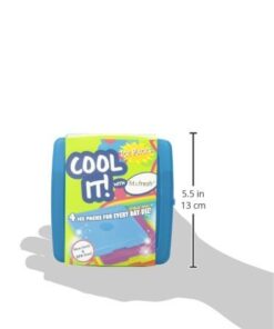 Cool Coolers By Fit & Fresh 4 Pack Slim Ice Packs, Quick Freeze Space Saving Reusable Ice Packs for Lunch Boxes or Coolers, Multi Colored Multicolor 4 PK 31 319z1ze7s4L