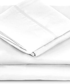 Danjor Linens King Size Sheets Set - 6 Piece Set Including 4 Pillowcases - Deep Pockets - Breathable, Soft Bed Sheets - Wrinkle Free - Machine Washable - White King Bed Sheets - 6 pc 30 31BQ4jTOeWL