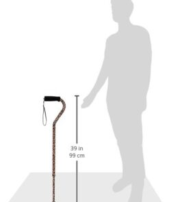 DMI Adjustable Designer Cane with Offset Handle and Strap, Leopard, Multi-colored, FSA and HSA Eligible 18 31BzwntsCXL
