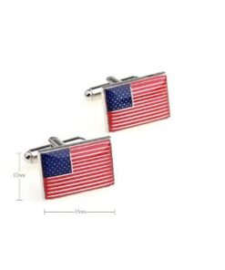 MRCUFF American Flag USA America Pair Cufflinks in a Presentation Gift Box & Polishing Cloth 8 31Ci4CwPtRL