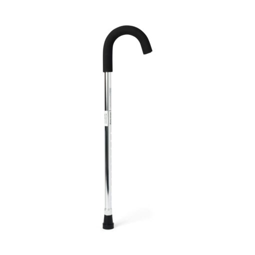 Medline Standard Aluminum Cane, Chrome