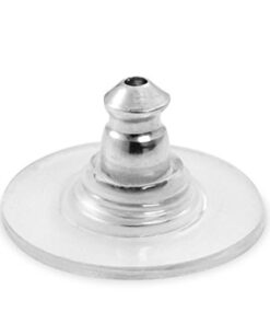 Alternative view of JewelrySupply Earring Backs with 11mm Plastic Disc Surgical Stainless Steel (10-Pcs)