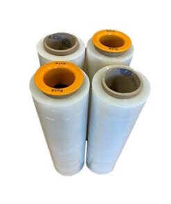 PofA Stretch Film Plastic Wrap - Clear, 18 In x 1200 Ft x 80 Gauge (20 Micron), 4 Roll with 1 Pair Hand Saver, Industrial Heavy Duty Shrink Wrap for Packing, Shipping, Pallet, Moving Supplies CLEAR - 4 ROLLS & HAND SAVER 14 31EnJxv3bNL