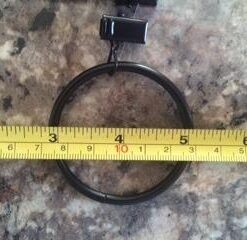 Set of 14 Decorative Drapery Curtain Clip Rings, 2" Interior Diameter, Black Premium Iron Metal Material 23 31F4ZZYKBrL