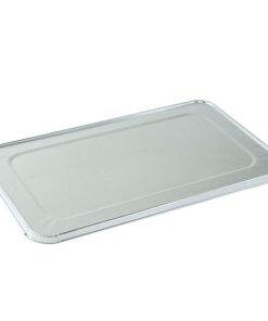 Tiger Chef 100-Pack Durable Aluminum Foil Steam Table Pans Full Size Lids, Disposable 21 x 13 inches 21" x 13" 5 31GBdiptUwL