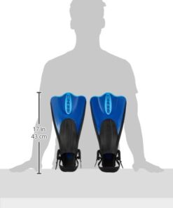 Short Adjustable Fins - Snorkeling Versatile Open Heel to use also Barefoot - PALAU SAF made in Italy by Cressi: quality since 1946 X-Small/Small blue 11 31GaP12i21L