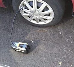 VacLife AC/DC 2-in-1 Tire Inflator - Portable Air Compressor, Pump for Car Tires (up to 50 PSI), Electric Bike 150 PSI) w/Auto Shut-Off Function, Model: ATJ-1666, Yellow (VL708) 58 31Gp1BIA4OL