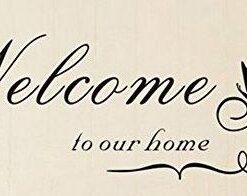 LovingIn XQ1 Butterfly Pattern Welcome to Our Home Quotes Saying Vinyl Wall Sticker, 71X21cm 12 31H7C rgPQL
