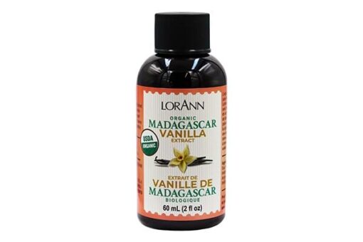 LorAnn Organic Madagascar Vanilla Extract, 2 ounce bottle