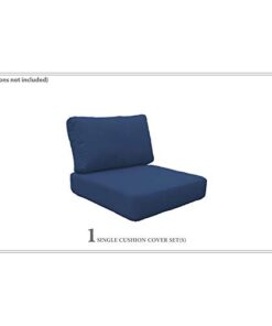 TK Classics Covers for Low-Back Chair Cushions 6 inches Thick in Navy (Cushions Not Included) 4 31HuQmmNLFL