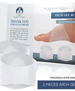 Dr. Frederick’s Original Arch Support Shoe Insert Gel Set - 2 Pieces - Soft Gel Sleeves for Plantar Fasciitis Support & Flat Foot Support - Pain Relief - Men & Women - Large - W8-14 | M6-13 2 Count (Pack of 1) 17 31IaGJWL7xL