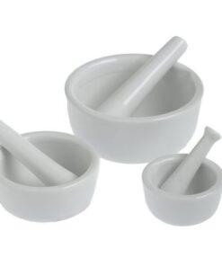Alternative view of HIC Kitchen Mortar and Pestle Set, Fine-White Porcelain, 3 Sizes, Grinding, Spice Crusher, Pill Grinder, Nut Butter, Herb Paste Maker, Heat Resistant, Lead-Free, Cadmium-Free, Dishwasher Safe