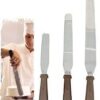 3 Size Commercial Baker Icing Spatula Set, Baking Spatulas, Cake Decorating Spatulas, Stainless Steel, Flexible Resistant Blades