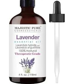 Majestic Pure Lavender Essential Oil with Premium Grade, for Aromatherapy, Massage and Topical uses, 4 fl oz 4 Fl Oz (Pack of 1) 30 31JfevhEeL
