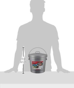 Behrens 6106K Galvanized Steel Locking Lid Trash Can, 6-Gallon 30 31M6pOGNi0L