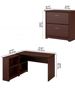 Bush Furniture UrbanPro 52W Sit to Stand Corner Bookshelf Desk with File Cabinet 9 31MJkvqV8AS