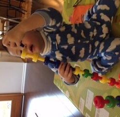 Skoolzy Montessori Sensory Pegboard 33 Piece Set - Develop Sensory Play Occupational Therapy STEM Learning Educational Toys for Kids 2+ - Includes Foam Board, Lacing String, Dice, Storage Bag, eBook Peg Set with Foam Board 45 31MVGkDwRwL